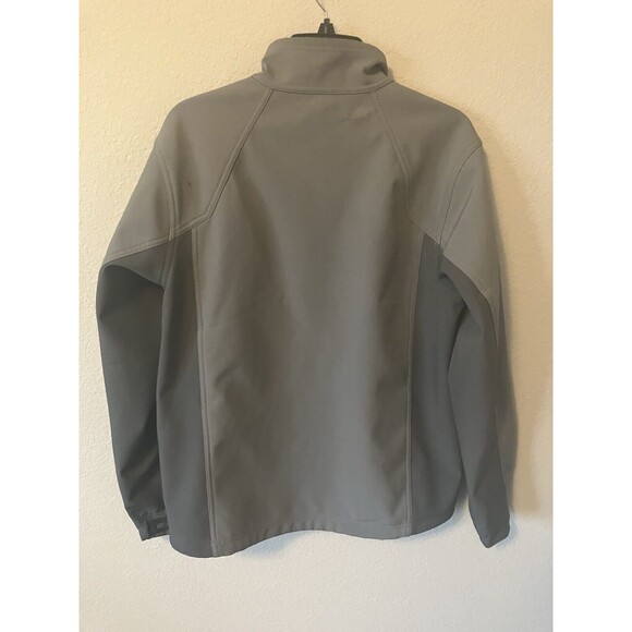 Eddie Bauer Jacket Soft Shell Mens Medium Gray Full Zip Fleece - Picture 4 of 9